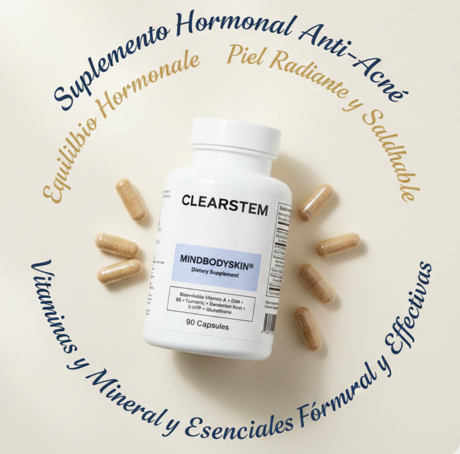 MINDBODYSKIN® 90 Caps: Suplemento para Acné Hormonal