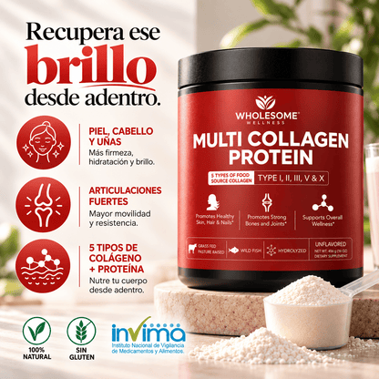 Multi Collagen Protein: 5 tipos de Colágeno + Proteina
